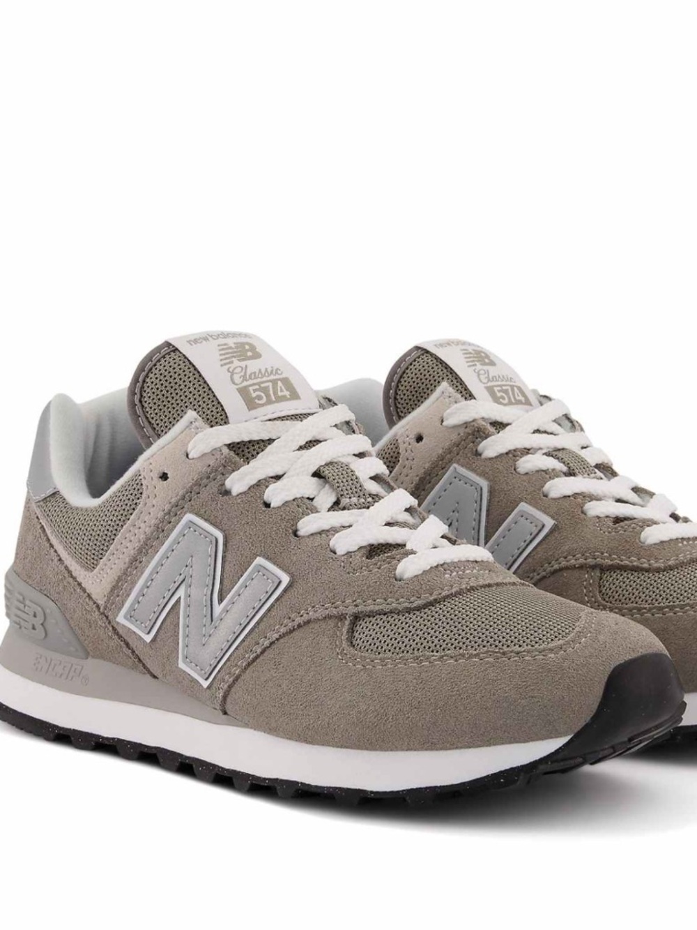 New Balance Women Sneakers in Grey with White Laces